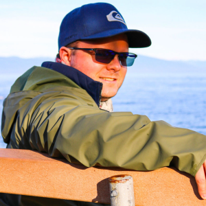 bryce williamson on a bench