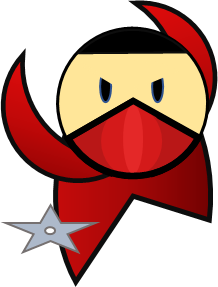 red ninja throwing star